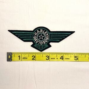 Harley Fat Boy style Green 5" Embroidered Motorcycle Patch